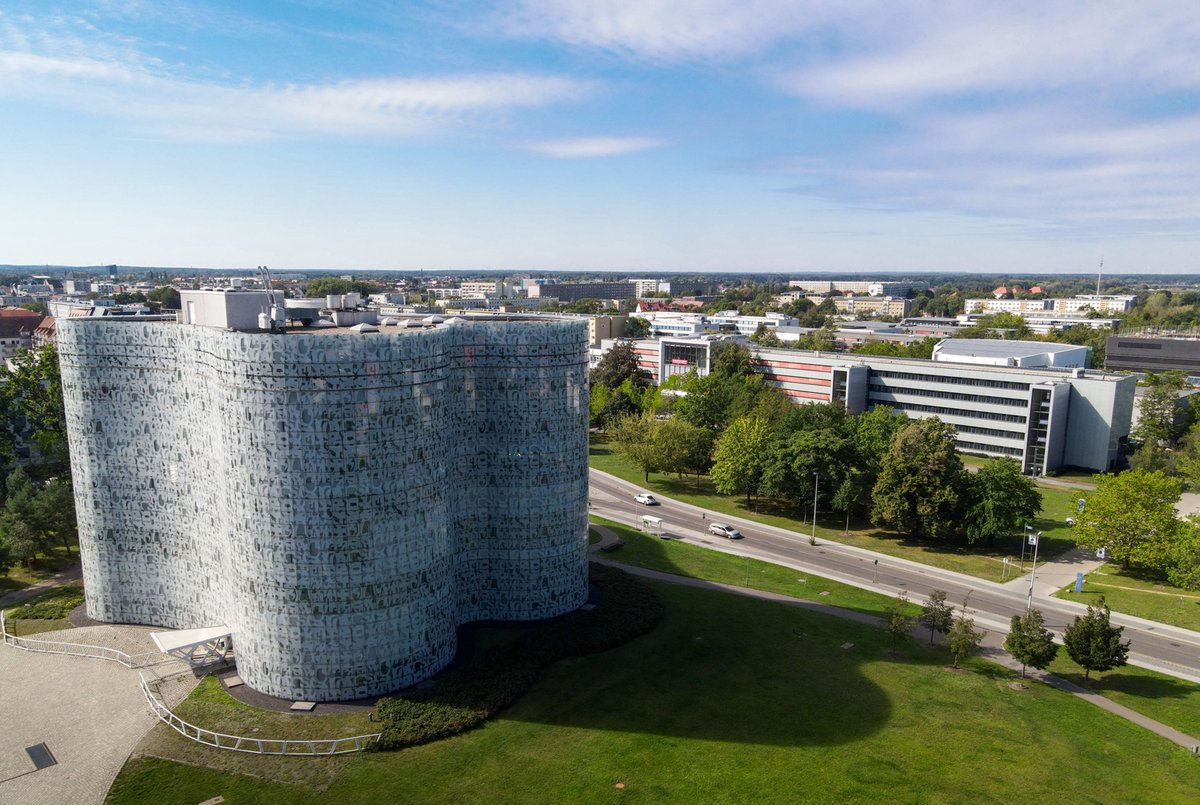 View of the main campus with IKMZ in the foreground