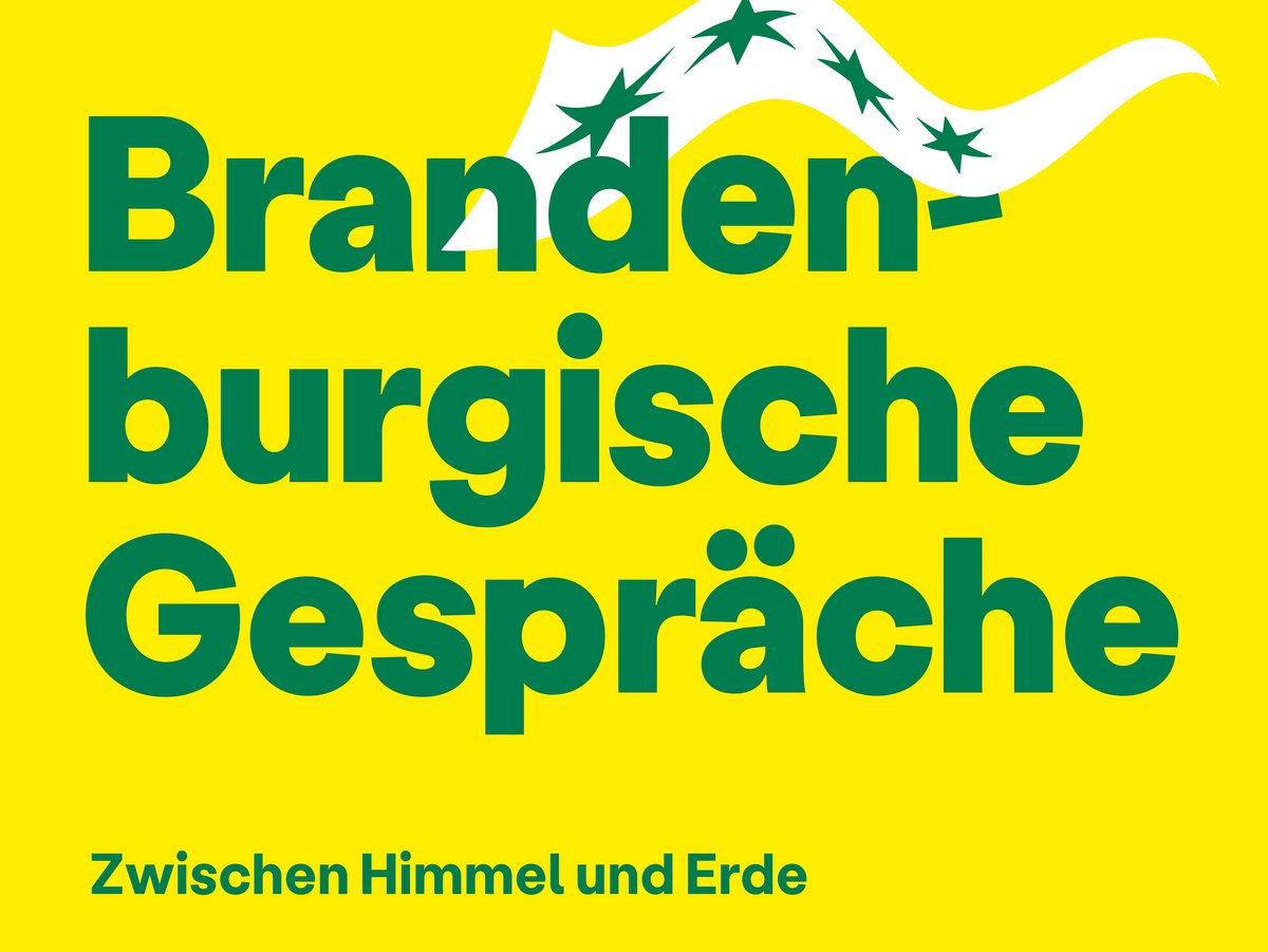 Werbeplakat mit Schriftzug Brandenburgische Gespräche