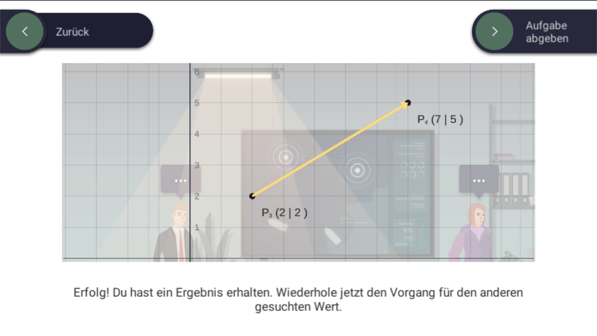 Nun können Vektoren und Kraftpfeile gezeichnet werden