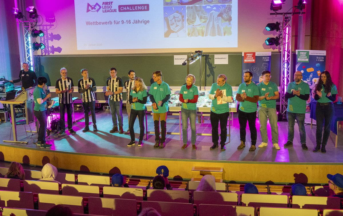 Support team on the stage