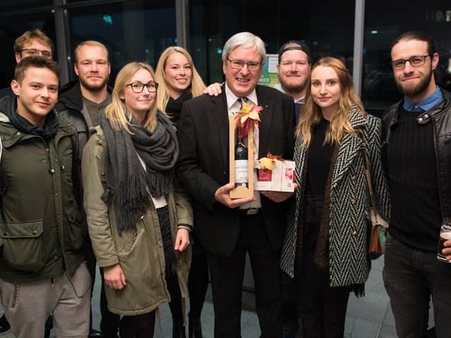 Verabschiedung Steinbach mit Studierenden
