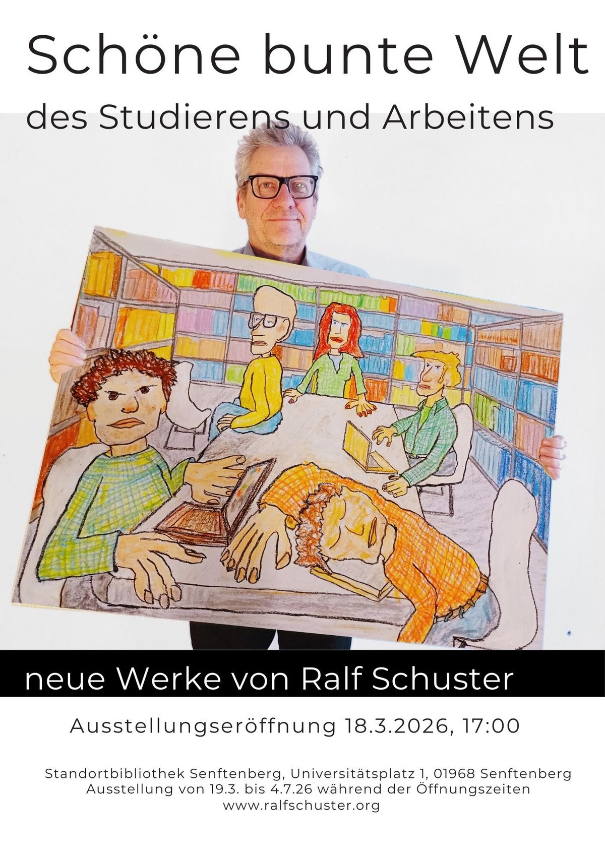 Poster zur Ausstellung der Bilder von Ralf Schuster.