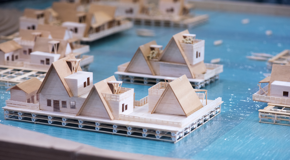Modell Schwimmende Siedlung