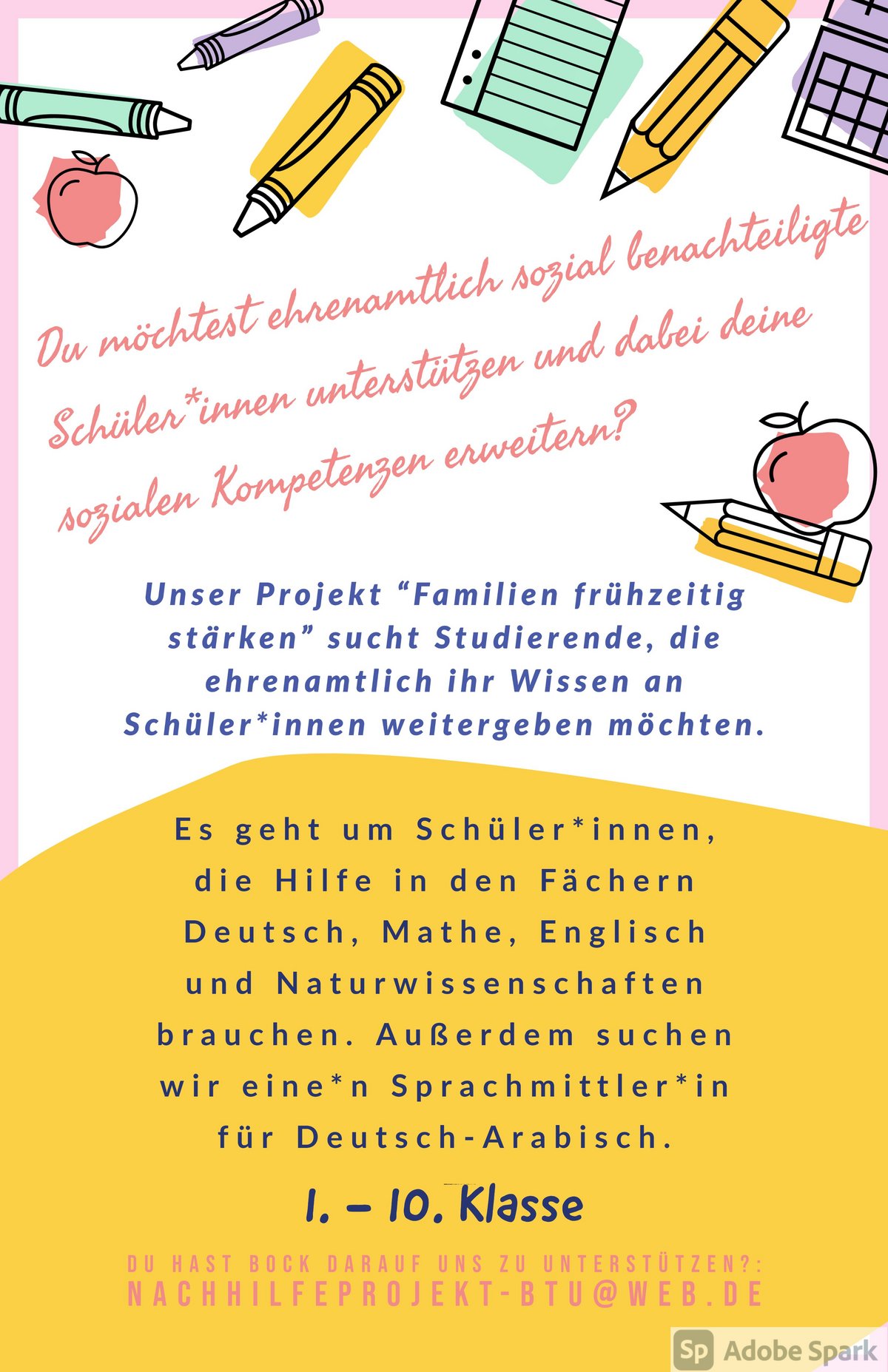 Flyer der Studierenden-Aktion