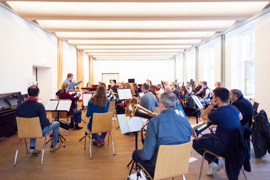 Probe im Konzertsaal der BTU. Foto: Antje Müller