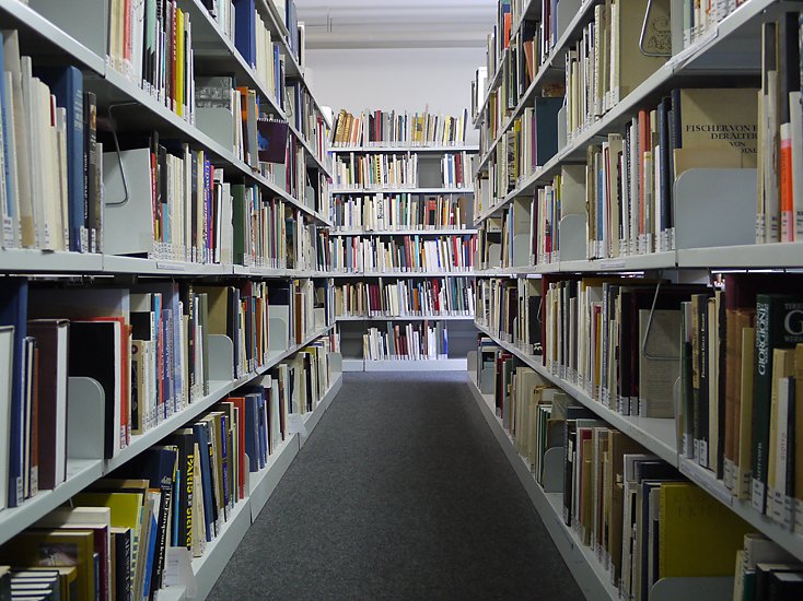 Blick auf Bücher