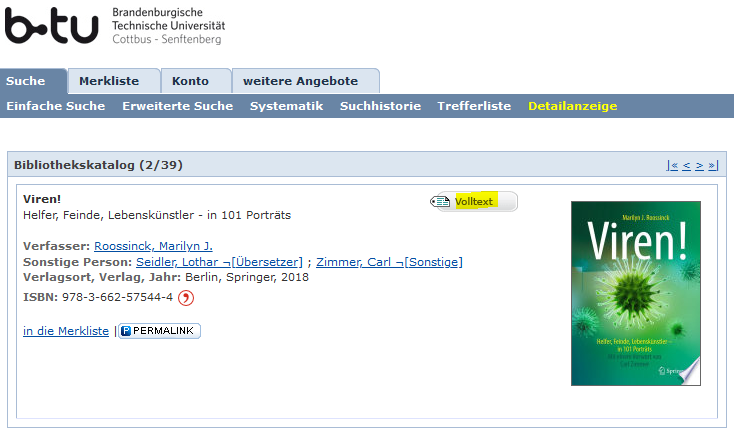 Volltextbutton Bibliothekskatalog