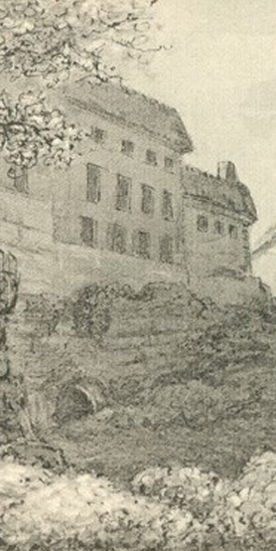 Die Alte Wucherey und die Nachbargebäude im Fürstengraben 25 (1810) 
