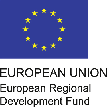 EU ERDF logo with lettering underneath