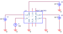 PICE-Modell für eine transinte temperaturabhängige Leitung