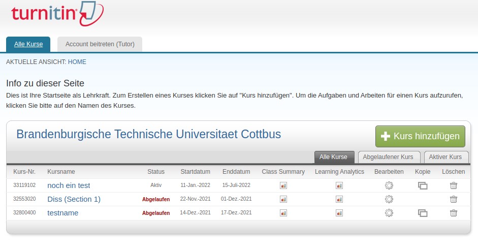 Beispiel: Startseite