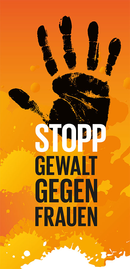 Kampagnenposter Stopp Gewalt gegen Frauen
