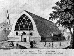 Abb. 3.08. Exerzierhalle in Berlin, 1799-1800. [LAMMERT 1964, S. 110, David Gilly]