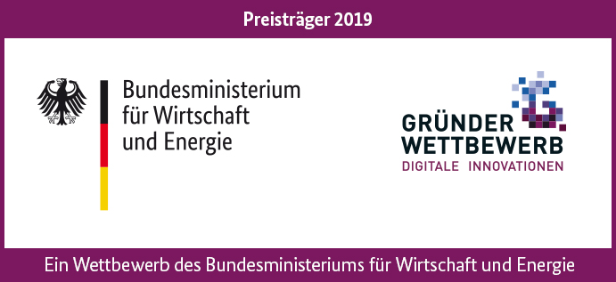 Preisträgersiegel vom Gründerwettbewerb – Digitale Innovation in Hannover  