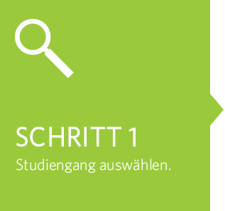 Schritt 1: Studiengang auswählen: