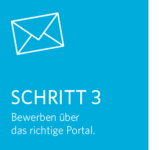 Schritt 3: Bewerben über das richtige Portal: