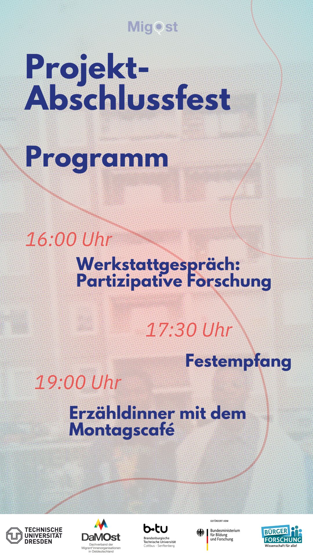 Programm zum Abschlussfest MigOst.