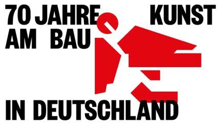 Banner zur Ausstellung 70 Jahre Kunst am Bau