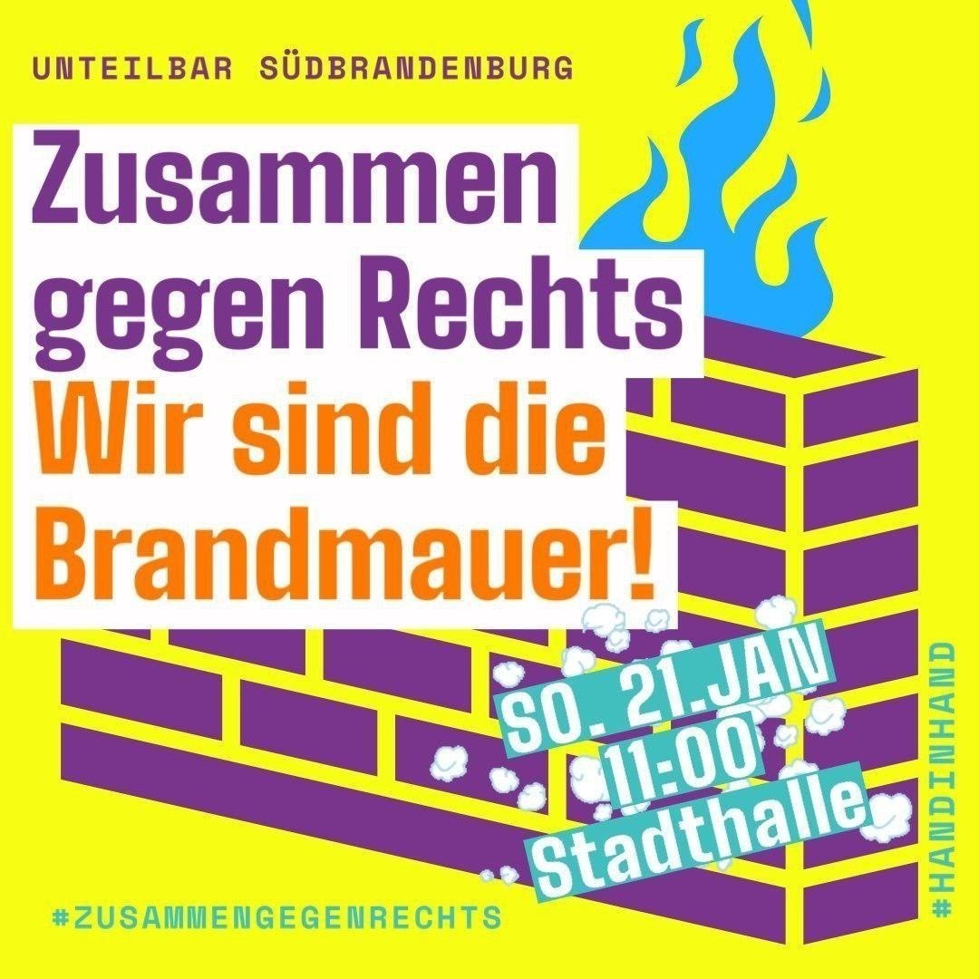 Banner zur Kundgebung mit Ort und Datum