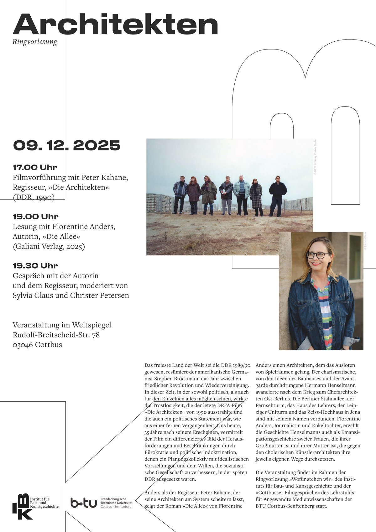 Plakat zur Veranstaltung