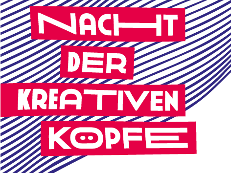 Schriftzug Nacht der kreativen Köpfe.