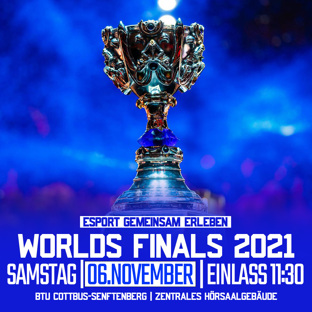 Plakat zum Public Viewing mit einem Pokal.