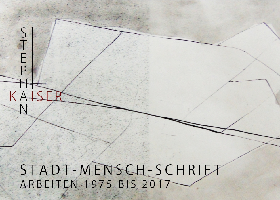 Plakat zur Ausstellung "Stadt - Mensch - Schrift"