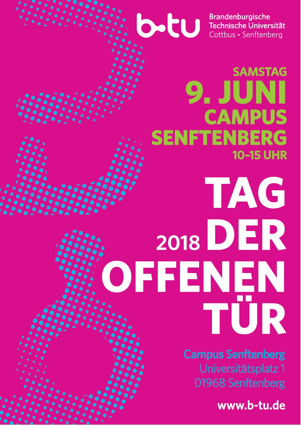 Plakat zum Tag der offenen Tür am 9. Juni 2018.