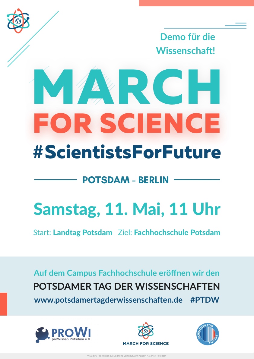 Plakat für den March for Science. 