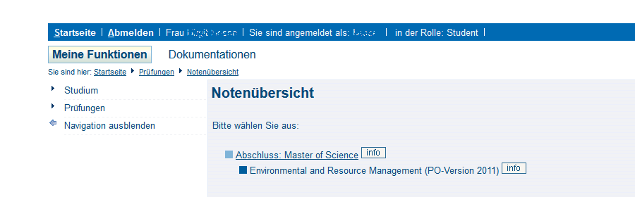 Studierende in universitären Studiengängen erhalten eine zweisprachige Notenübersicht über das Online-Portal.