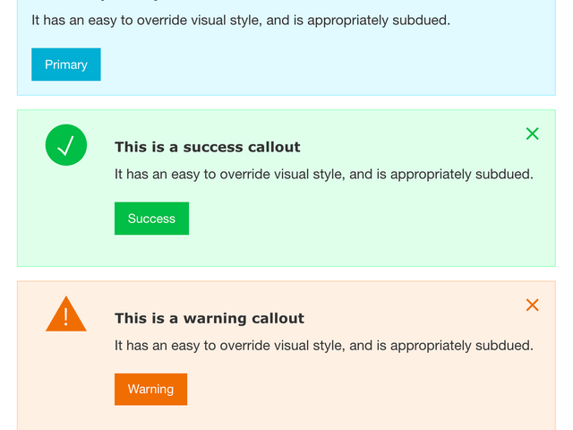 Auflistung von Hinweis-Elementen