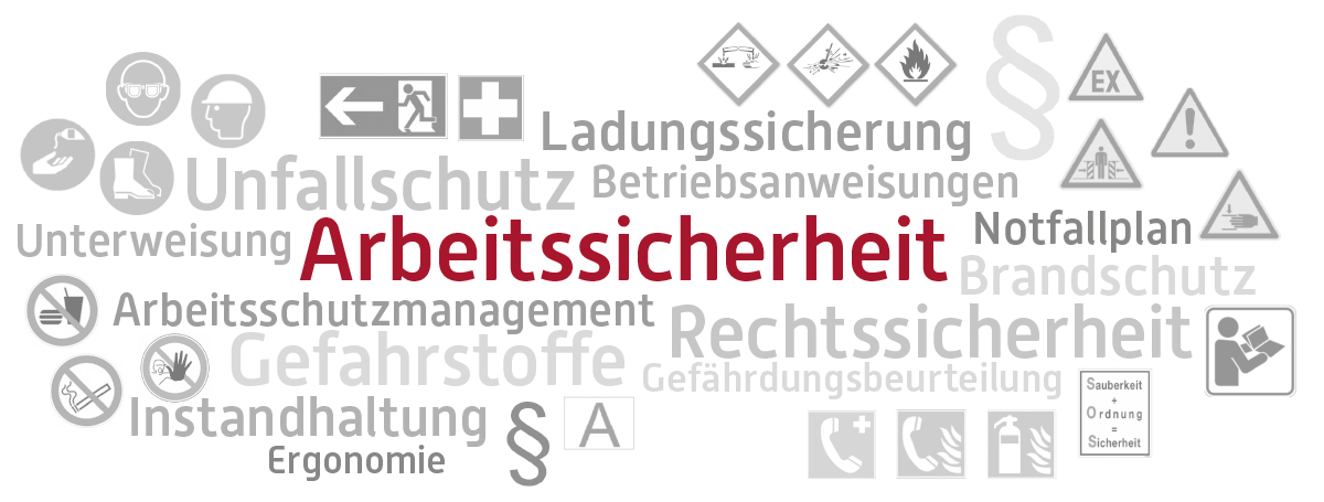 Begriffe und Symbole aus dem Bereich Arbeitssicherheit