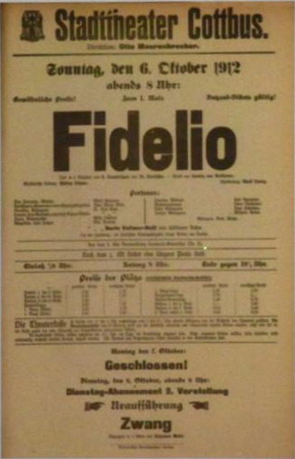 Aufführung Fidelio 1912